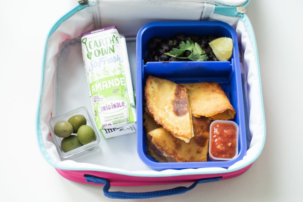 Back To School Yumbox Lunch Karlene Karst black bean quesadilla