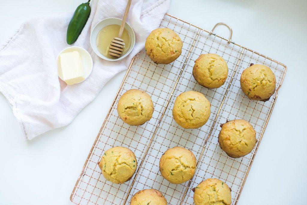 Fresh jalapeno cheddar corn muffins by Karlene Karst