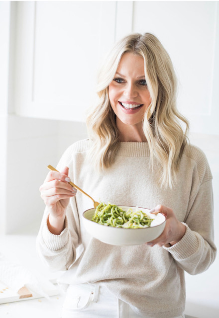 Karlene ready to eat some kale pesto pasta